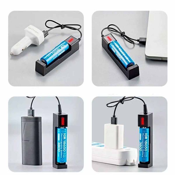 Універсальний зарядний пристрій USB для акумуляторів AA, AAA та 18650 100652 фото