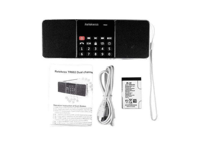 Радиоприемник Retekess TR602 FM AM MP3 плеер, Bluetooth, Стерео 100207 фото
