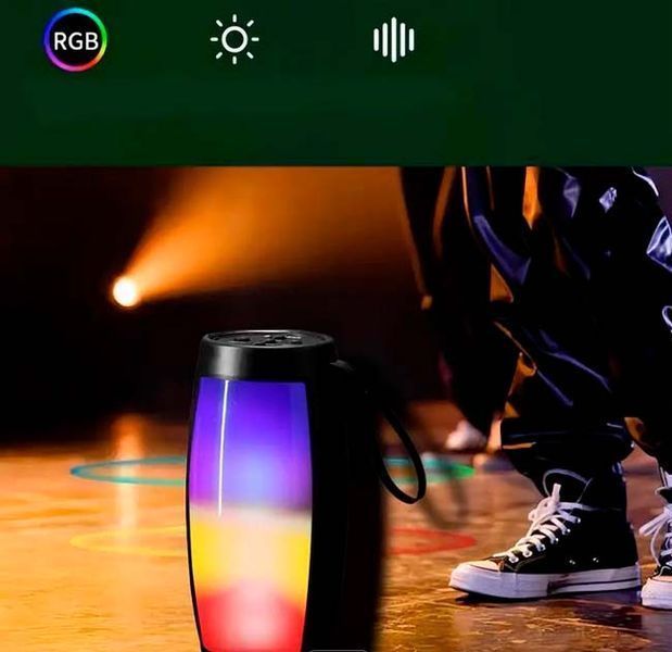Портативная блютузная колонка с RGB-подсветкой 5.0 ZQS. Черный 100358 фото