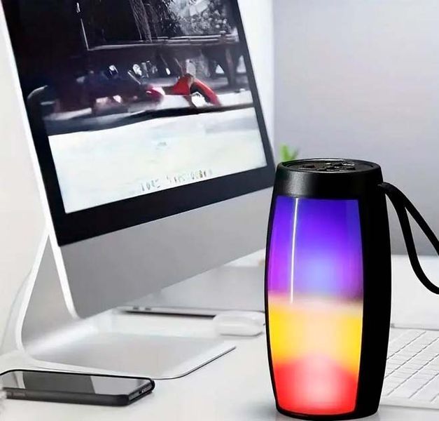 Портативная блютузная колонка с RGB-подсветкой 5.0 ZQS. Черный 100358 фото
