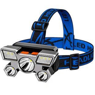 Налобний LED ліхтар із USB зарядкою 100317 фото