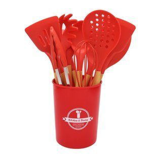 Кухонний набір з 12 предметів Kitchen Set з бамбуковою ручкою   110112 фото