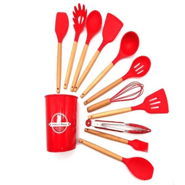 Кухонний набір з 12 предметів Kitchen Set з бамбуковою ручкою   110112 фото