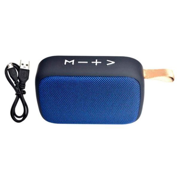 Колонка міні портативна Bluetooth з підтримкою microSD із вбудованим акумулятором.Синій 100352 фото