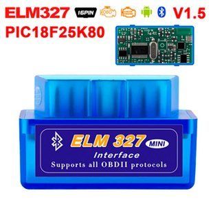 Автосканер OBD II ELM 327 v1.5 PIC18F25K80 синій 110141 фото