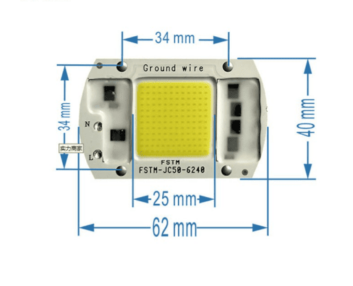Світлодіодна LED матриця з драйвером 220В , 50 W 100385 фото